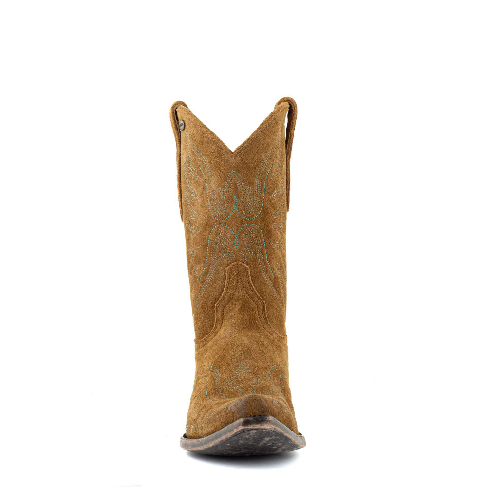 Bottes santiags en cuir, motif aigle - Aguila mex 10 golden brown - Santiags femme