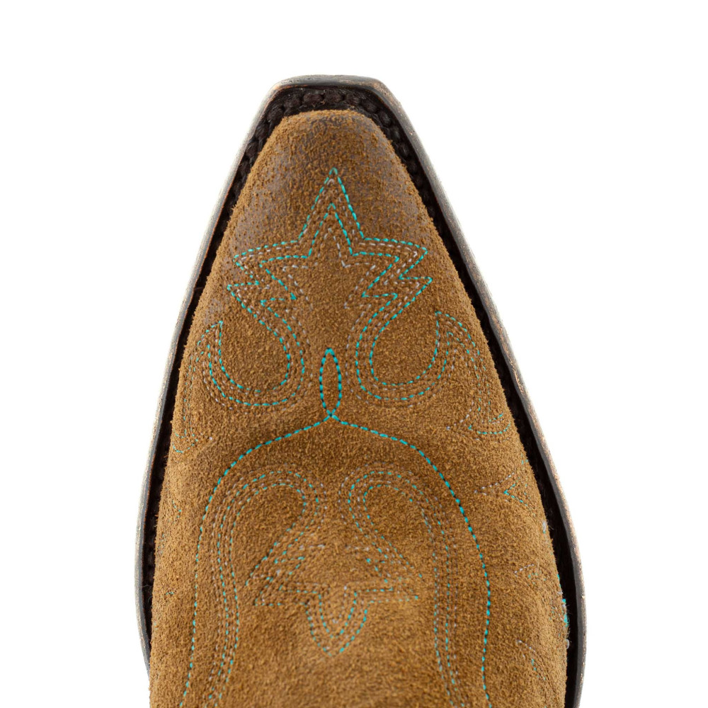 Bottes santiags en cuir, motif aigle - Aguila mex 10 golden brown - Santiags femme