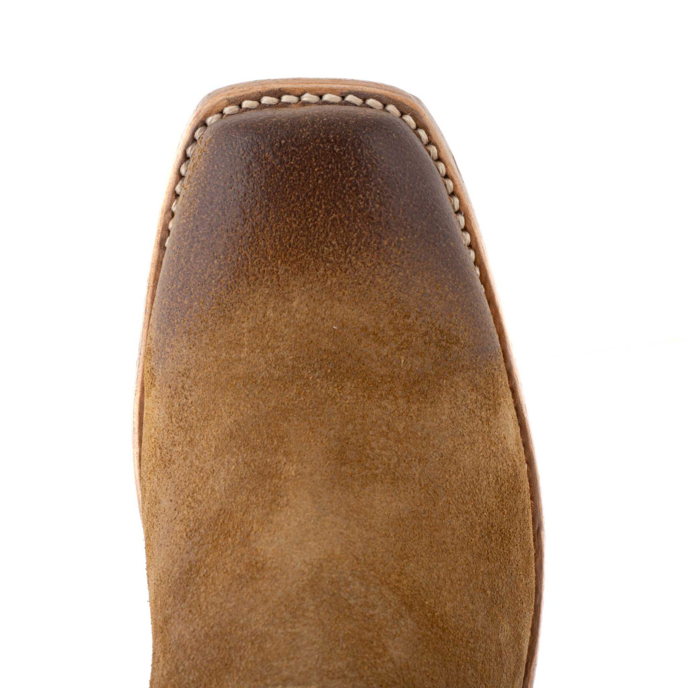 Bottes de moto a bout carré - Candela bentley golden brown - Santiags femme