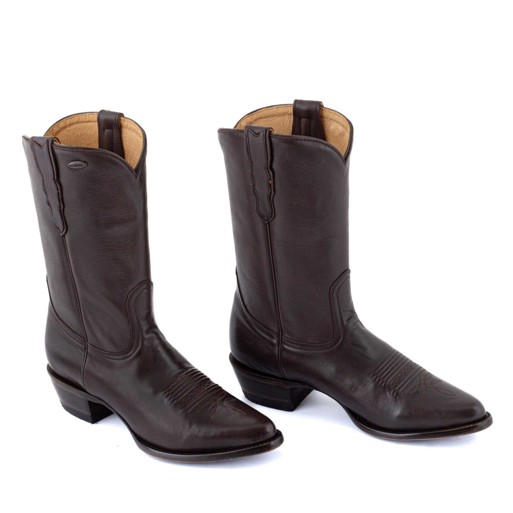 Bottes santiags en cuir marron - Okinawa Chocolate - Santiags femme