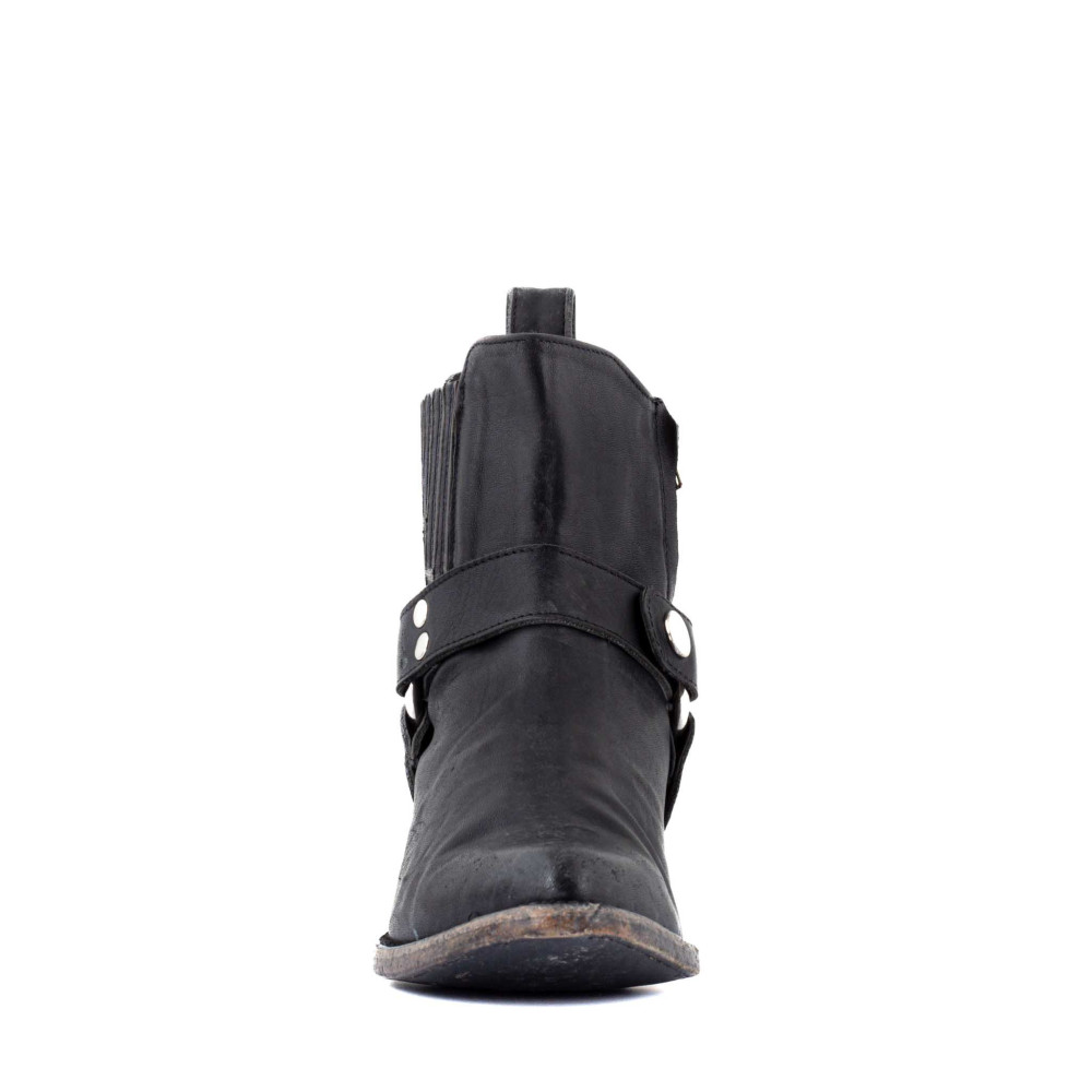 Bottines de moto avec boucles - Ginza 5.5 Black - Santiags femme