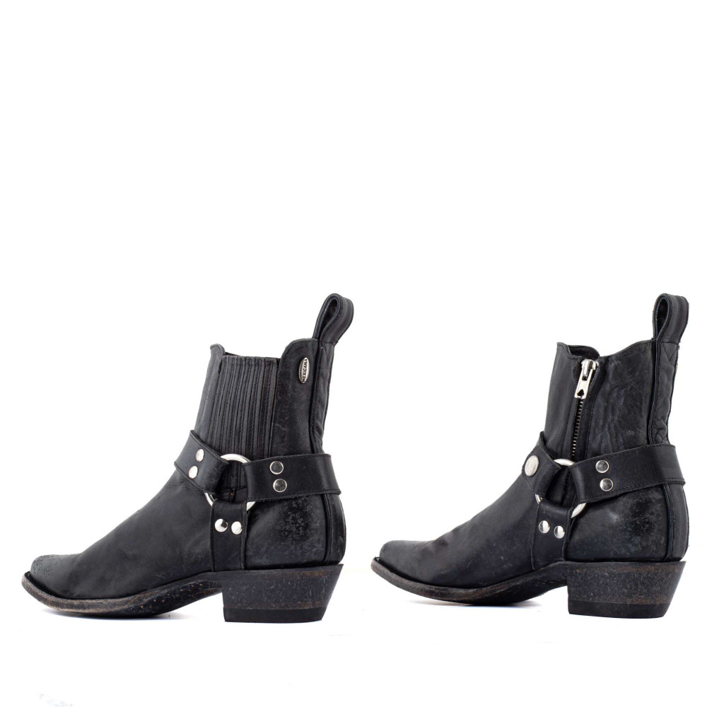 Bottines de moto avec boucles - Ginza 5.5 Black - Santiags femme