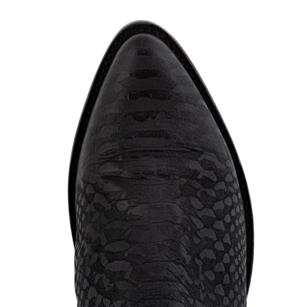 Black printed leather cowboy ankle boots - Addict 5.5 Maracaibo Negro - Women's cowboy boots
