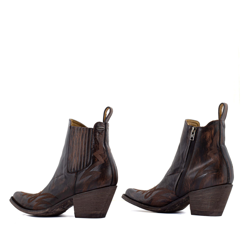 Santiags basses avec zip - Fury 5.5 Antik Brown - Santiags femme