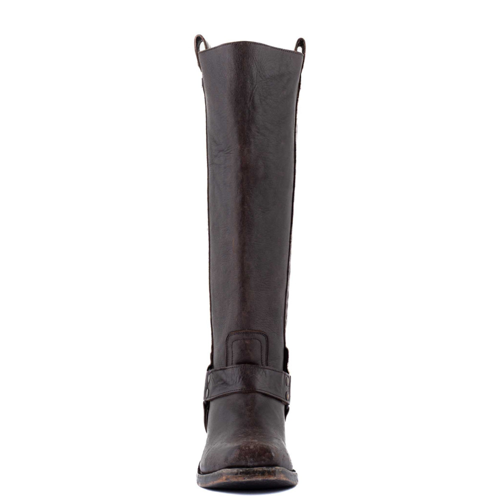 Bottes de moto a bout carré  - Candela 16 chocolate - Santiags femme