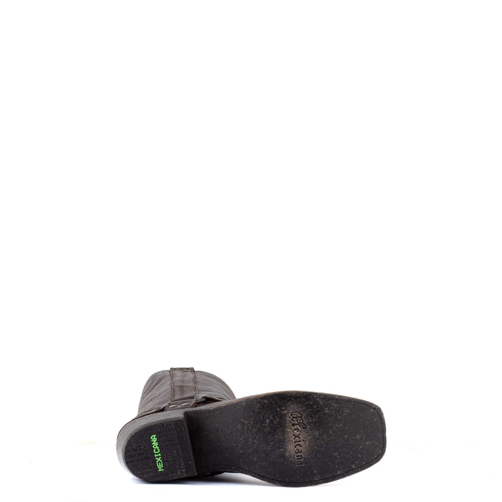 Bottes de moto a bout carré  - Candela 16 chocolate - Santiags femme