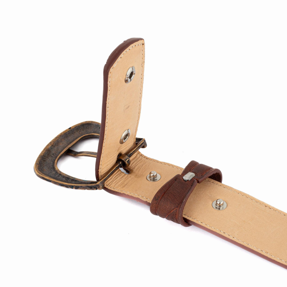 Ceinture en cuir Marron avec boucle interchangeable - Wyoming Brown