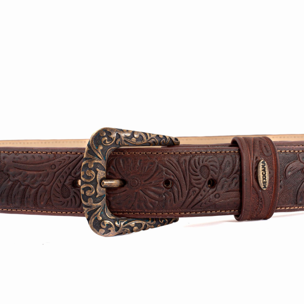 Ceinture en cuir Marron avec boucle interchangeable - Wyoming Brown