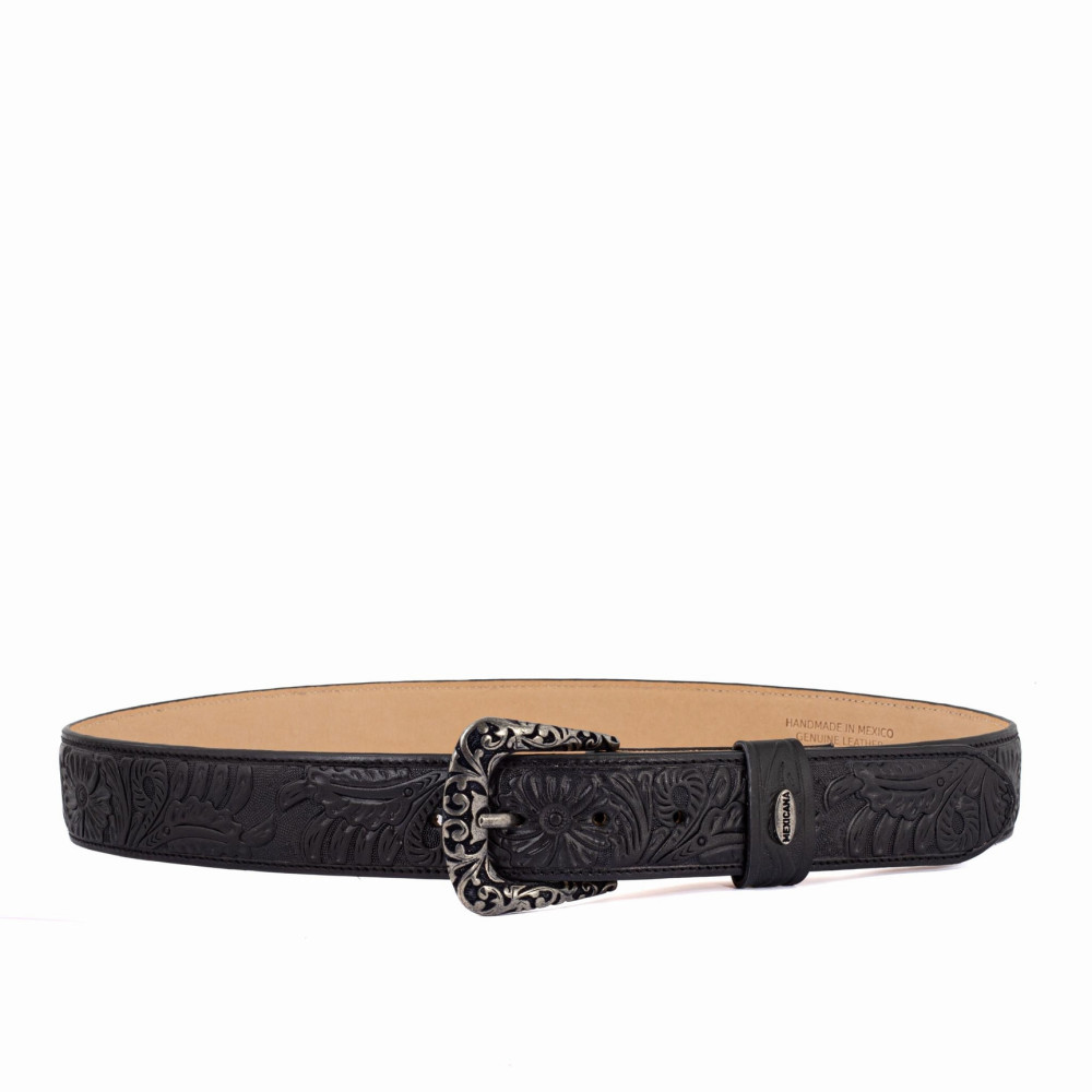 Ceinture en cuir Noir avec boucle interchangeable - Wyoming Black