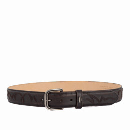 Ceinture en cuir marron, boucle interchangeable - Fury chocolate ranchero