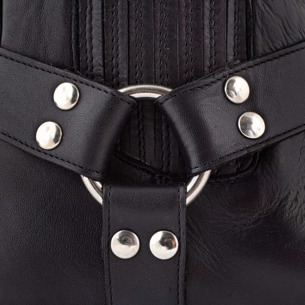 Bottines de moto avec boucles - Austin Black - Santiags homme