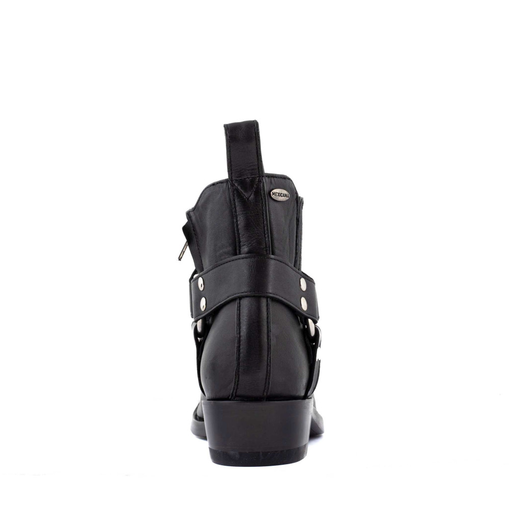 Bottines de moto avec boucles - Austin Black - Santiags homme