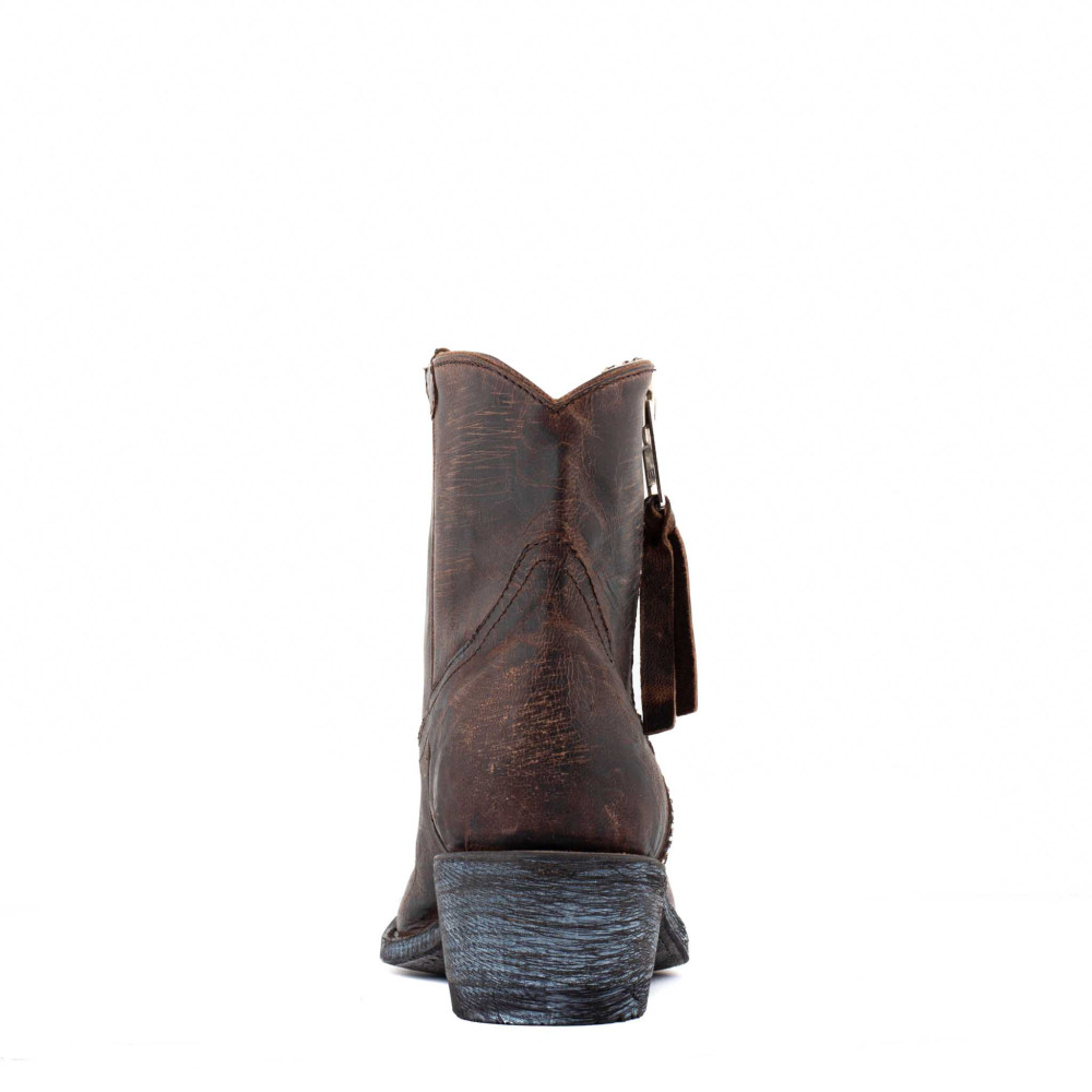 Bottines santiags en cuir marron - Melody mad dog - Santiags femme