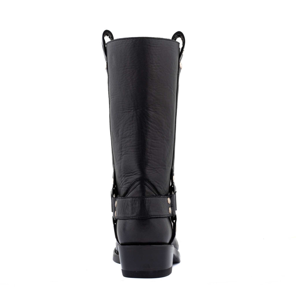 Bottes de moto a bout carré - Candela black - Santiags homme