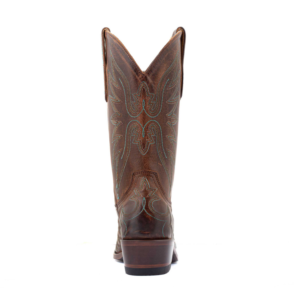 Bottes santiags en cuir marron, motif aigle - Aguila Mex 11 Rust - Santiags femme