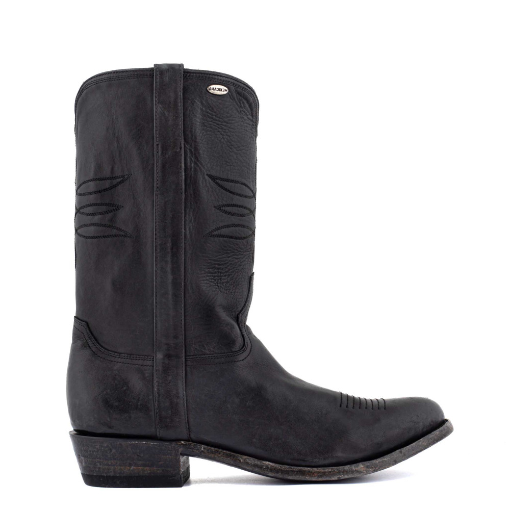 Bottes camarguaise en cuir lisse - Yopal Black - Santiags femme
