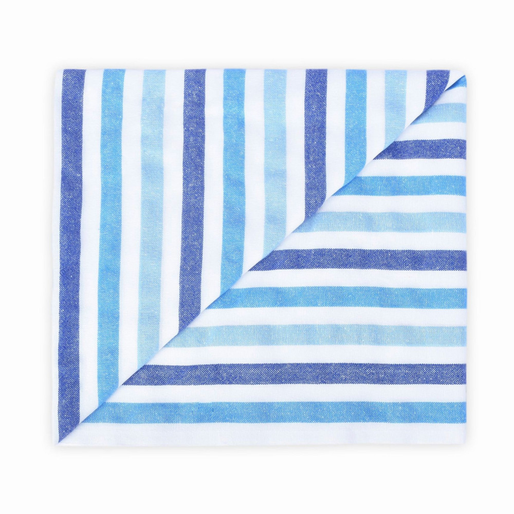 LA ESTHER Cette jolie couverture de plage légère est tissée au Mexique, en utilisant du coton recyclé et en s'inspirant des tiss