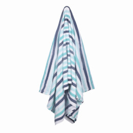 LA OLGA Cette jolie couverture de plage légère est tissée au Mexique, en utilisant du coton recyclé et en s'inspirant des tissus