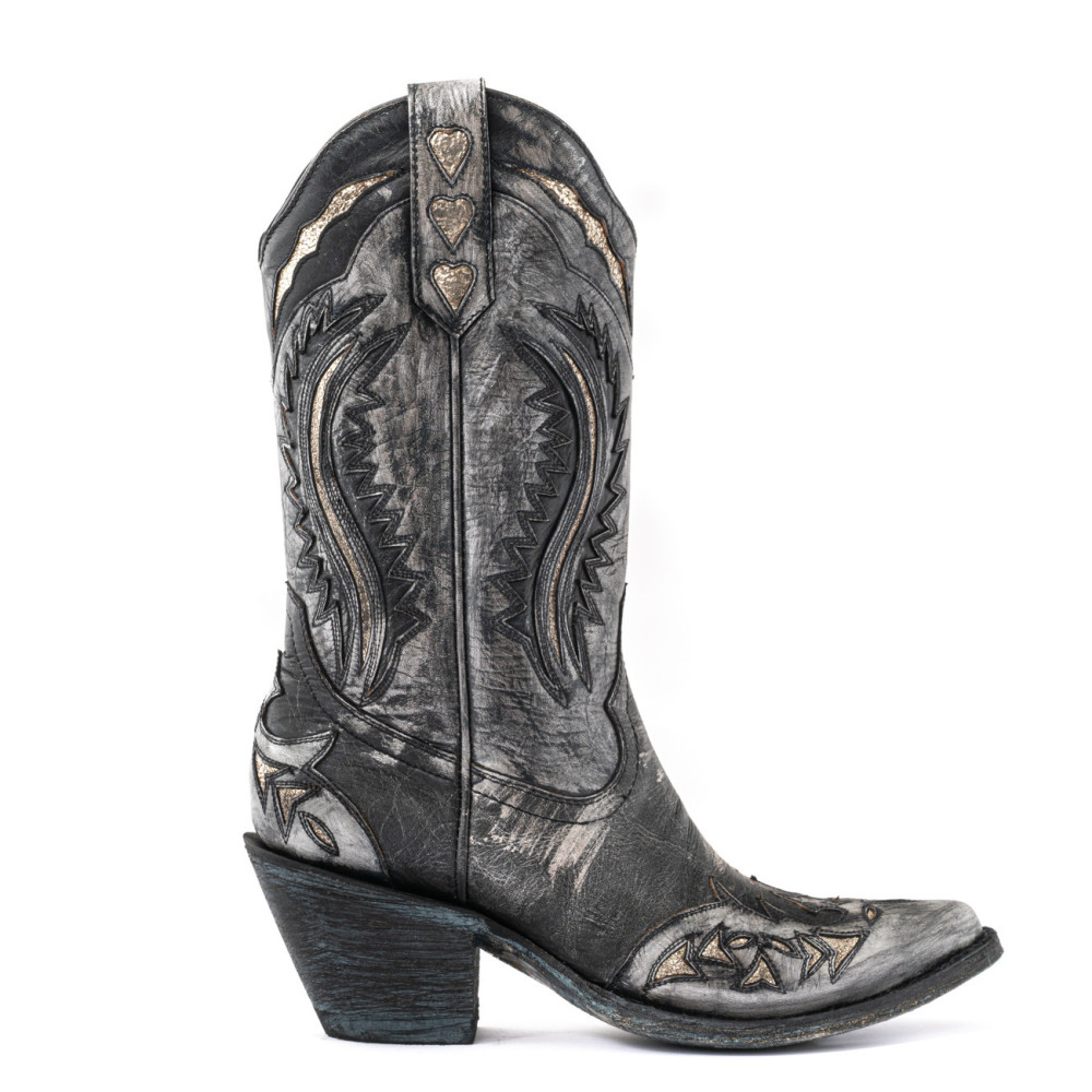 Santiags Dragon Love | Style noir audacieux et captivant | Mexicana