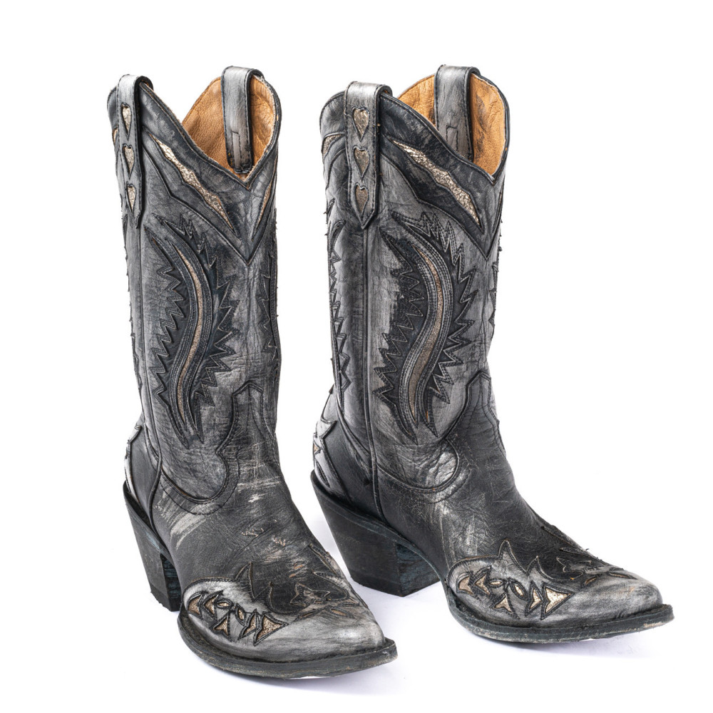 Santiags Dragon Love | Style noir audacieux et captivant | Mexicana