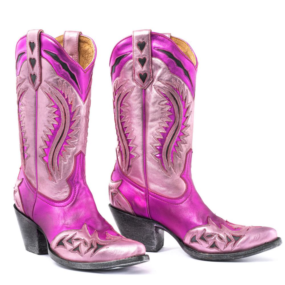 Santiags Dragon Love 11 Barby Pink | Style rose vif et audacieux | Mexicana