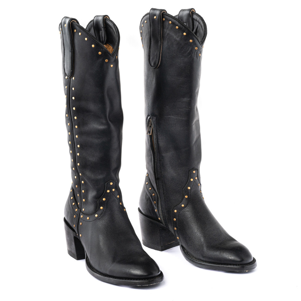 Mariachi Black Cowboy Boots | Bold Black Style | Mexicana