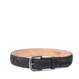 Ceinture en cuir noir, boucle interchangeable - Fury black
