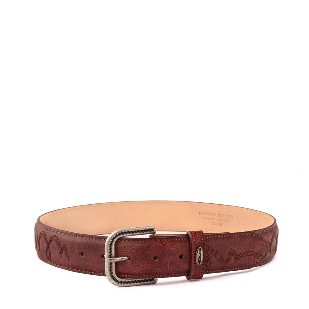 Ceinture en cuir rouge avec boucle interchangeable - Fury red