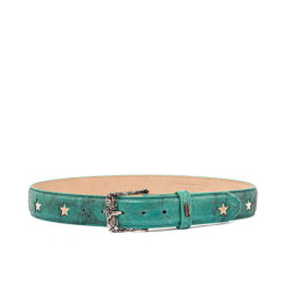 Ceinture étoile en cuir turquoise et boucle interchangeable - Star sonora turquesa