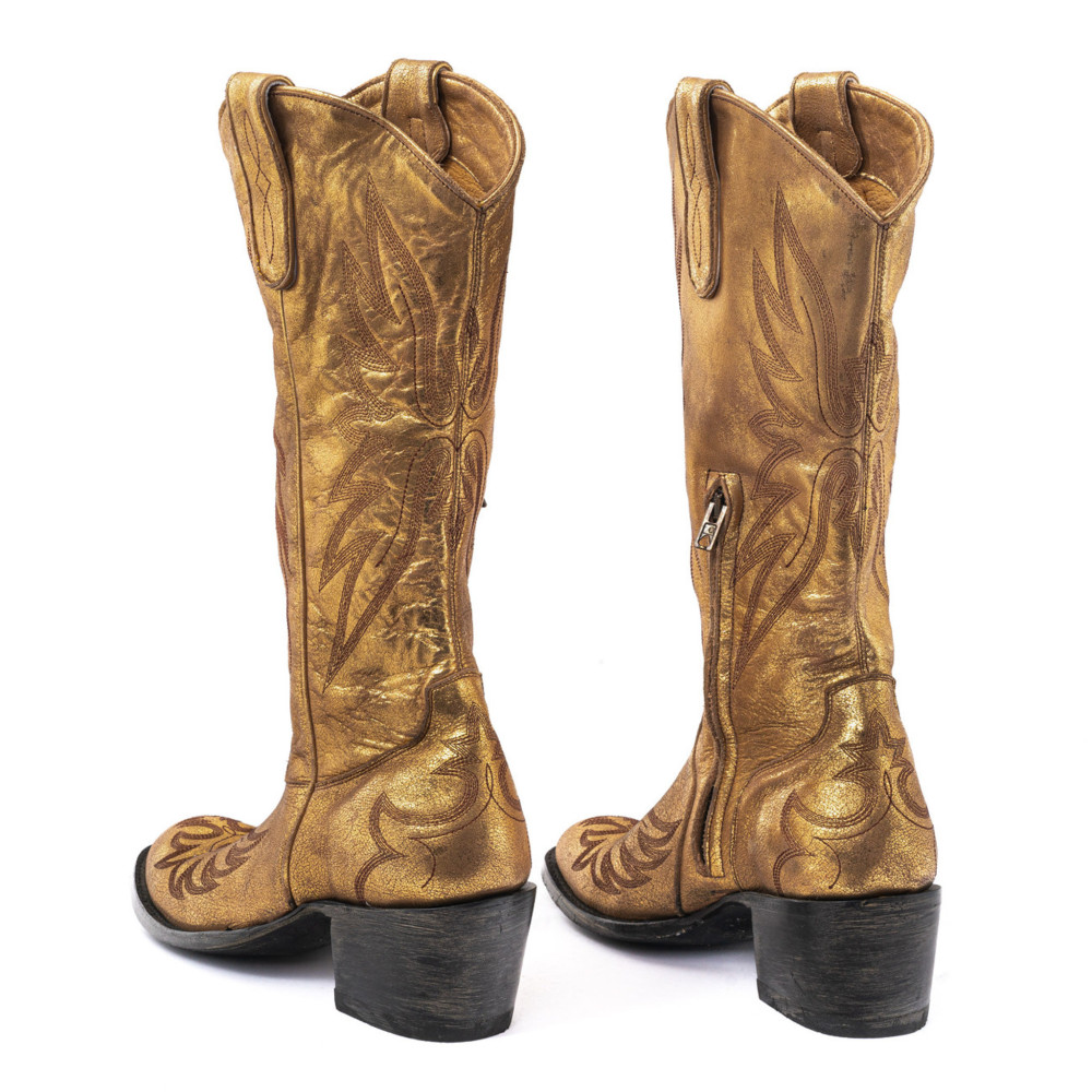 Mayfair Gold Cowboy Boots | Elegant Gold Style | Mexicana