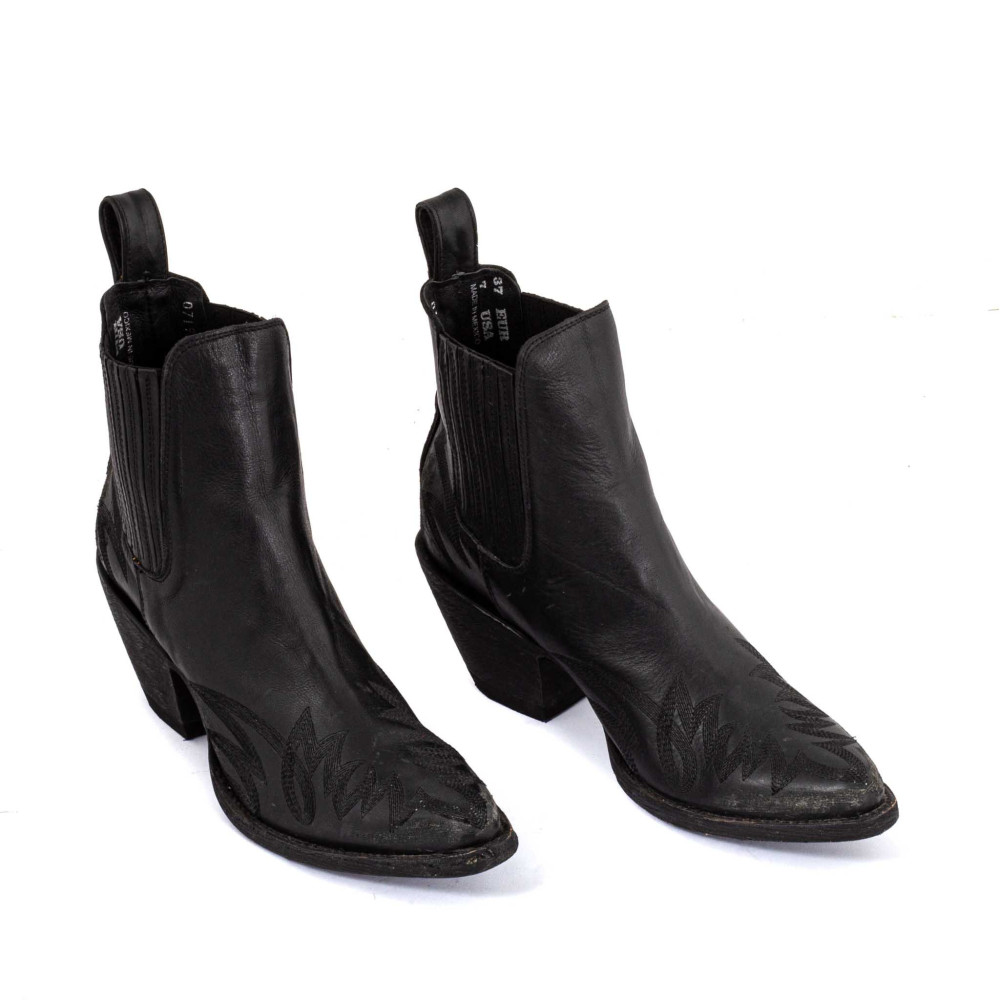 Bottines Gaucho long Stitch 6" Black - MEXICANA Officiel