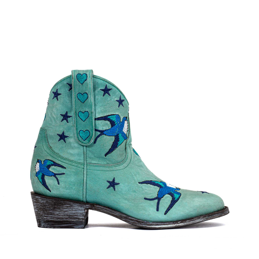 Golondrina Aqua Cowboy Boots | Aquatic and Bold Style | Mexicana