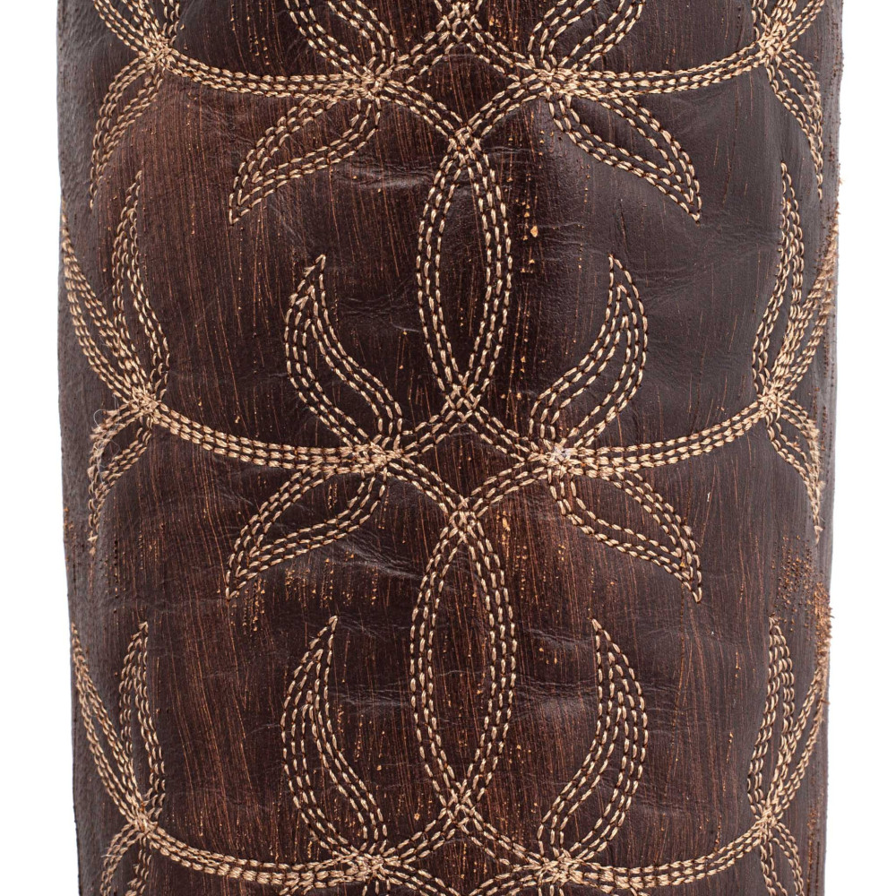 Bottes santiags a bouts ronds avec broderies western - Polo 14 brown - Santiags femme
