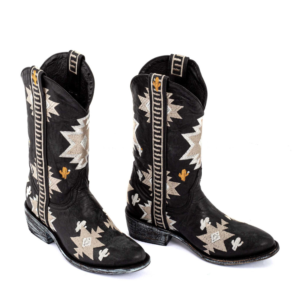 Santiags Chill Black | Style noir intemporel | Mexicana