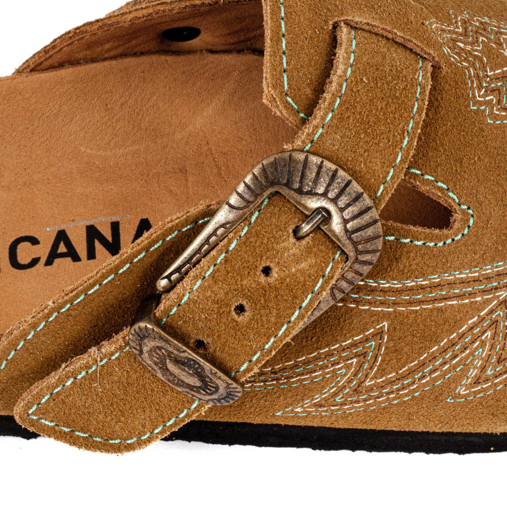 Cowboy clogs - Bahia suede camel - Women