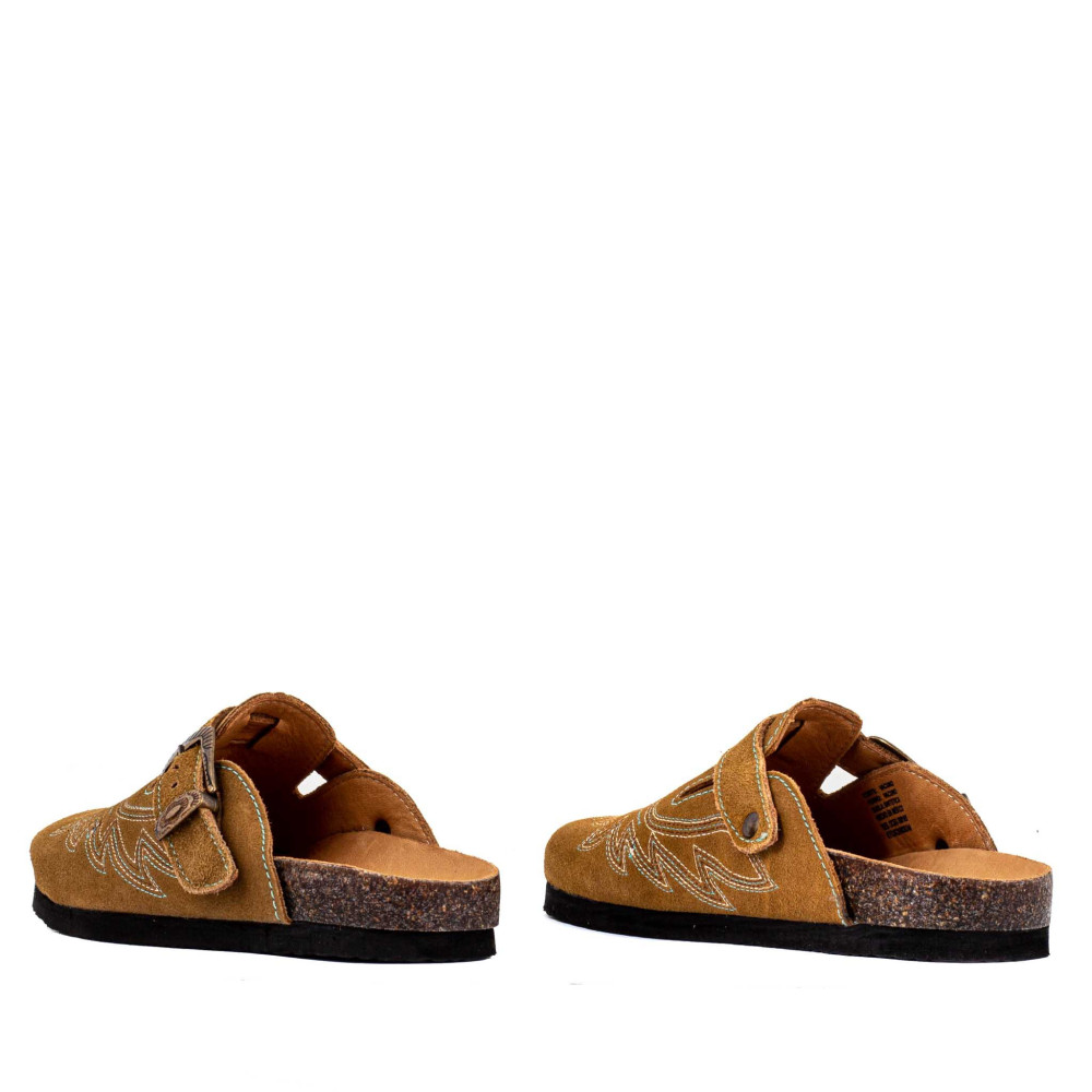 Cowboy clogs - Bahia suede camel - Women