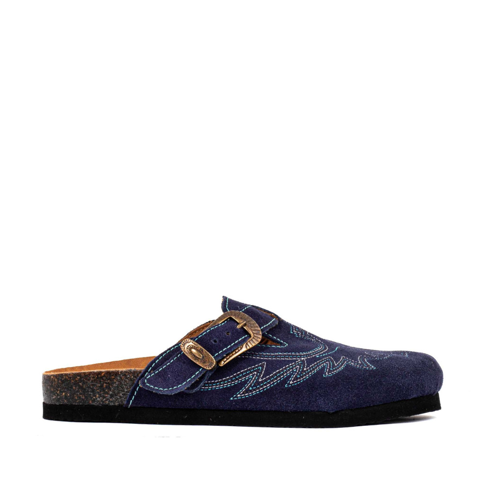 Cowboy clogs - Bahia suede navy - Women