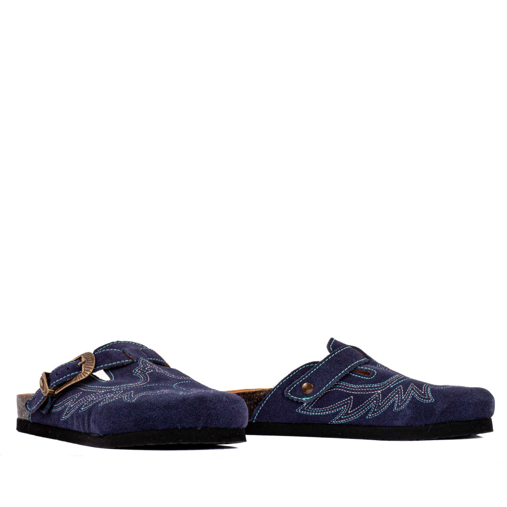 Cowboy clogs - Bahia suede navy - Women