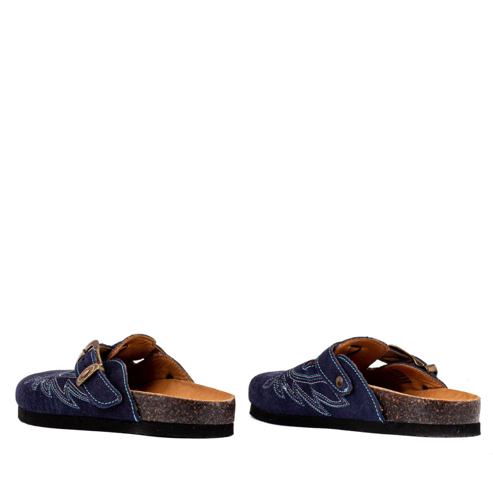 Cowboy clogs - Bahia suede navy - Women