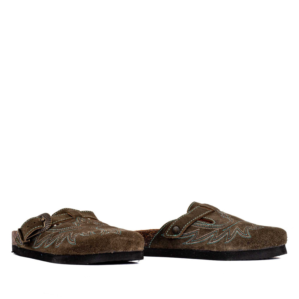 Cowboy clogs - Bahia suede military - Women