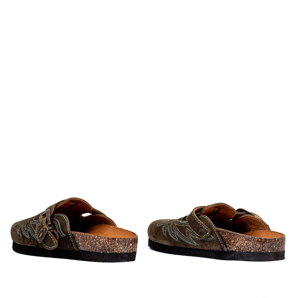 Cowboy clogs - Bahia suede military - Women
