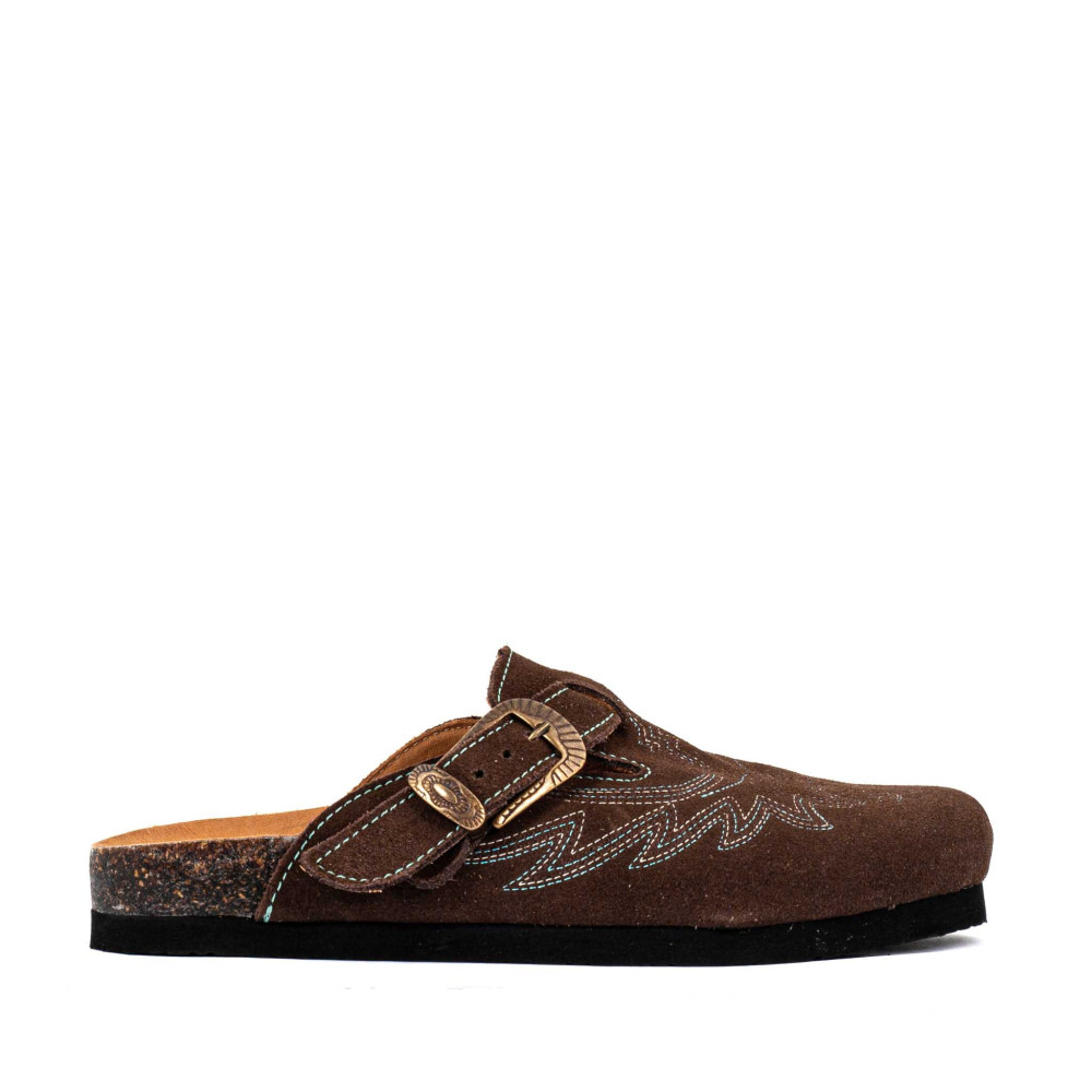 Cowboy clogs - Bahia suede tobacco - Women