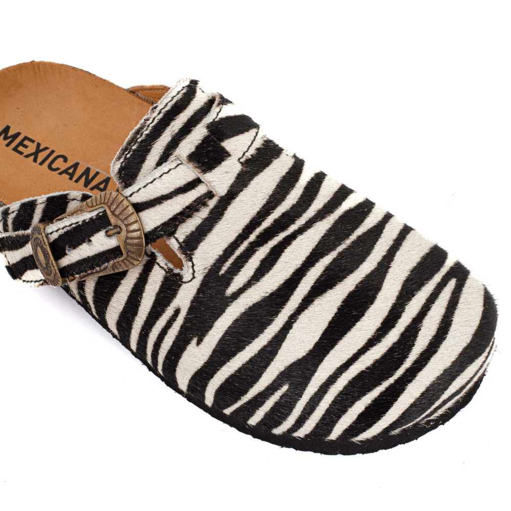 Sabots western - Coral zebra - sabots femme