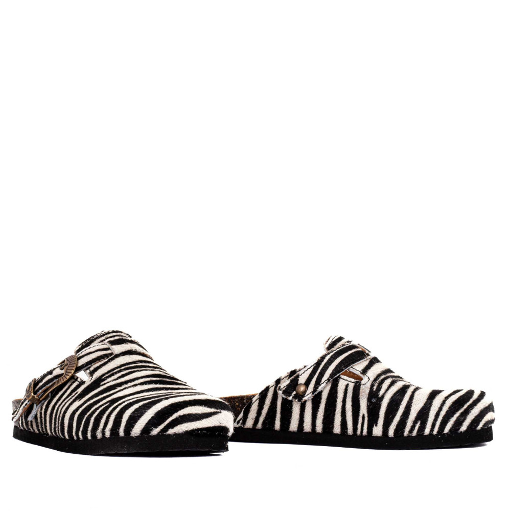 Sabots western - Coral zebra - sabots femme