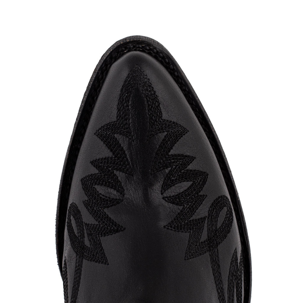 Santiags basses noires avec zip - Fury black - Santiags femme