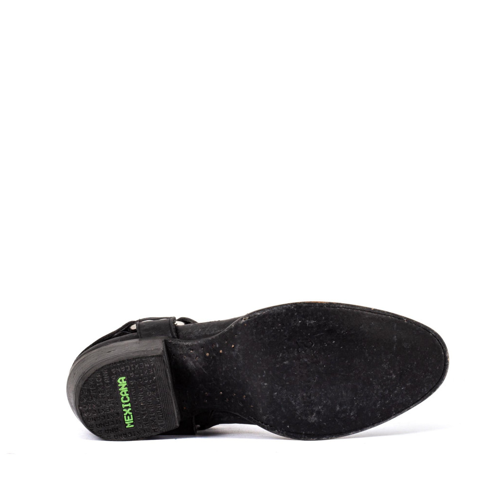 Bottines de moto avec boucles - Santana black - Santiags femme