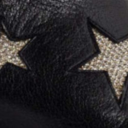 Bottes en cuir noir avec motifs étoile - Circus black gold - Santiags femme