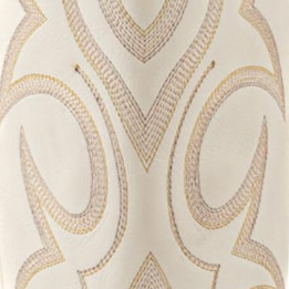 Bottes santiags en cuir creme, surpiqures western - Fantasia white - Santiags femme