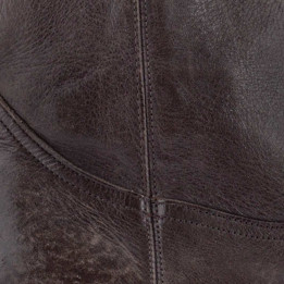 Low boots en cuir chocolat vieilli avec franges et medaillon western - Bonnie chocolate - Santiags femme