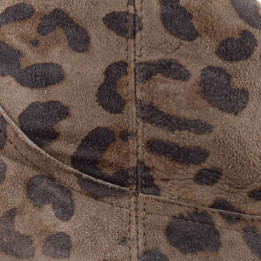 Low boots en cuir leopard vieilli avec franges et medaillon western - Bonnie leopardo - Santiags femme